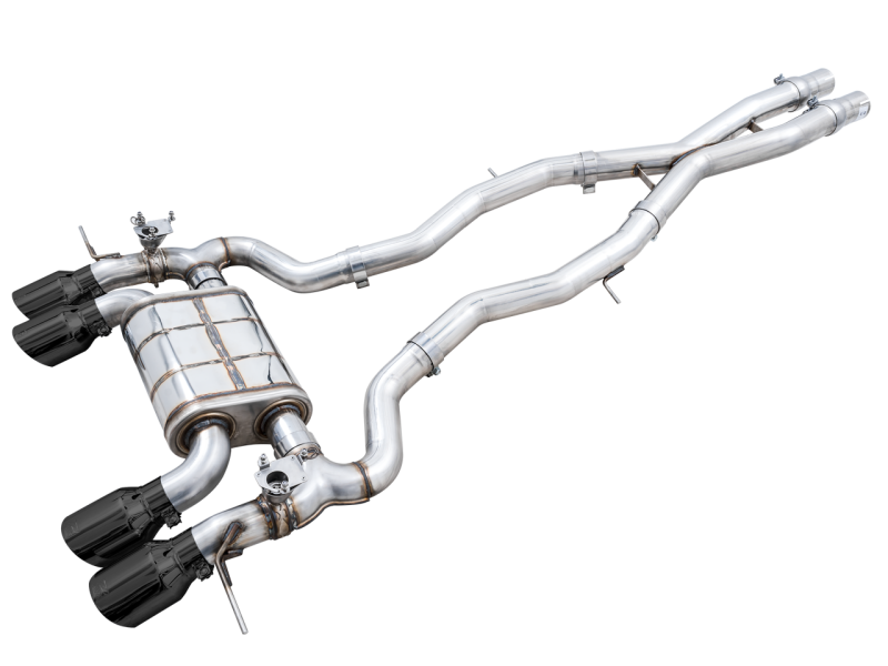 AWE SwitchPath Catback Exhaust for BMW G8X M3/M4 - Diamond Black Tips-thumbmail-1