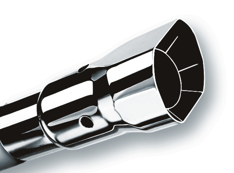 Borla Universal Polished Tip Single Square Angle-Cut Intercooled (inlet 2 1/4in. Outlet 2 1/2 x 2 3/-thumbmail-2