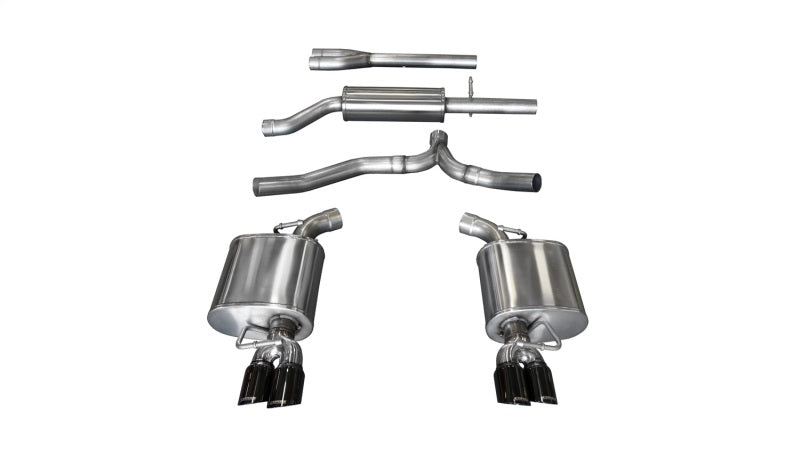 Corsa 11-14 Dodge Charger SXT 2.5in Sport Cat-Back Dual Rear Exit w/ Twin 3.0in Black Tips-thumbmail-1