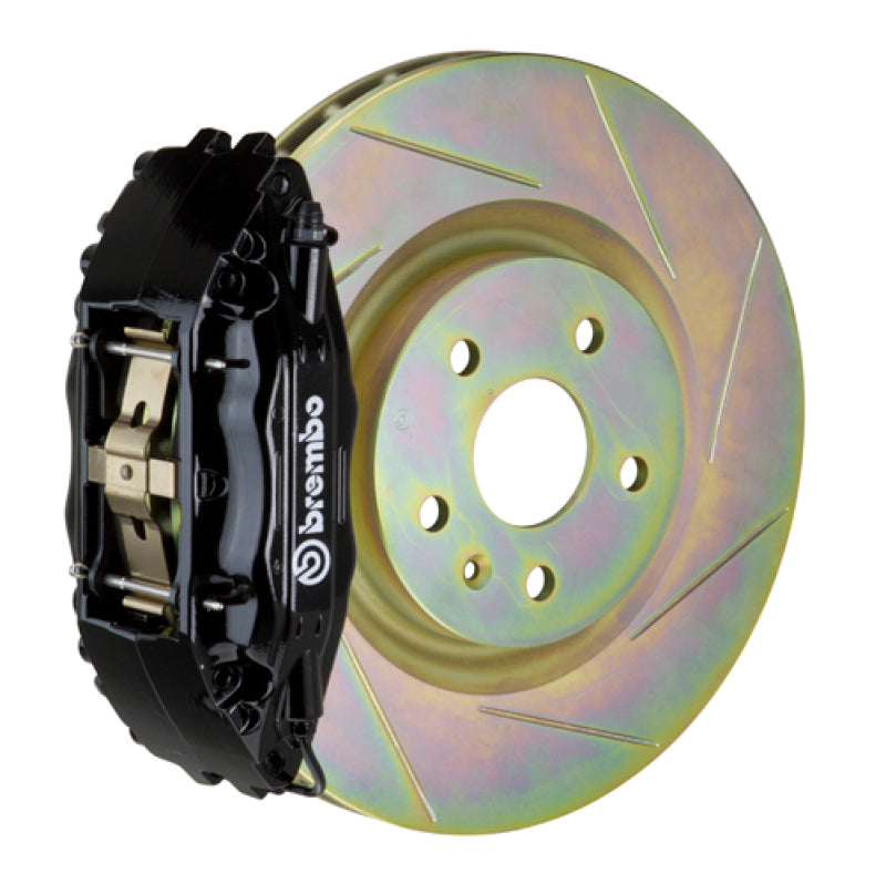 Brembo 02-07 Impreza/WRX/08-14 WRX Front GT BBK 4 Piston Cast 326 x30 1pc Rotor Slotted Type1-Black-thumbmail-1