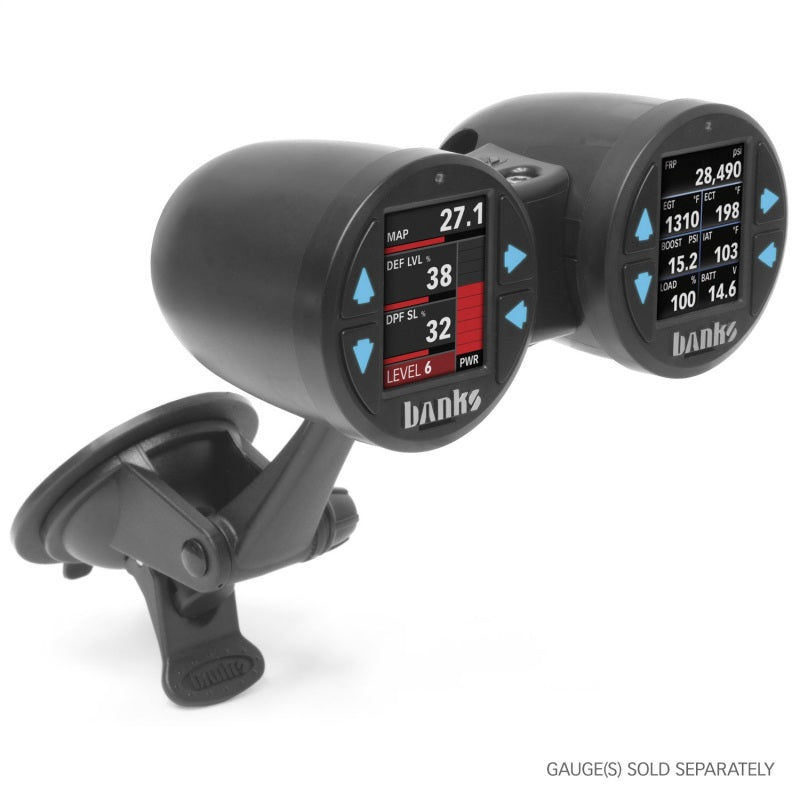 Banks Power Dual Gauge Pod Suction Mount For iDash 1.8 And 52mm Gauges-thumbmail-9