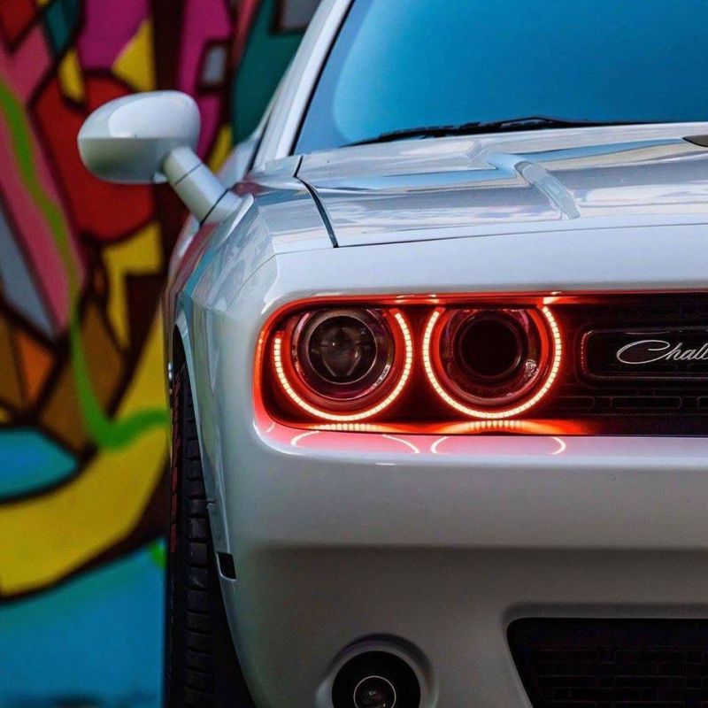 Oracle 15-21 Dodge Challenger Dynamic Surface Mount Headlight Halo Kit - ColorSHIFT - Dynamic-thumbmail-16