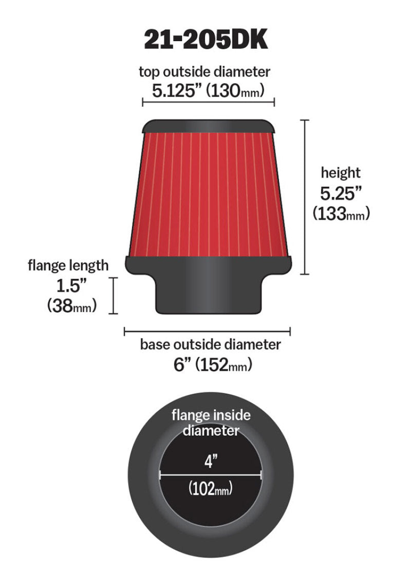 AEM 4 inch Short Neck 5 inch Element Filter Replacement-thumbmail-8