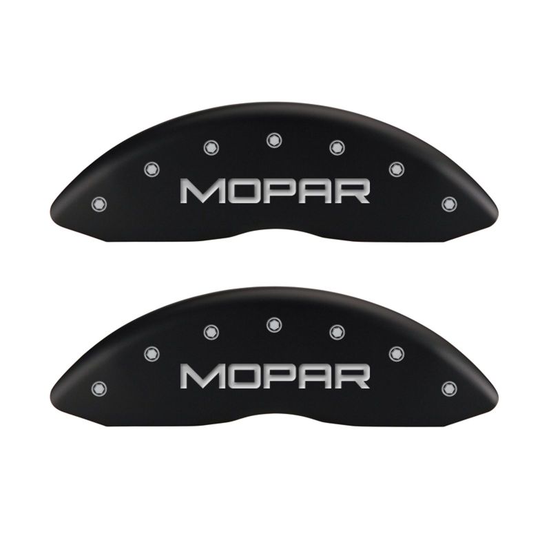 MGP 4 Caliper Covers Engraved Front & Rear MOPAR Red finish silver ch-thumbmail-4