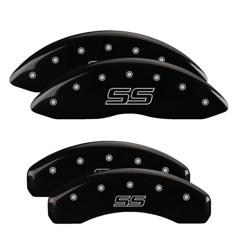 MGP 4 Caliper Covers Engraved Front & Rear Cursive/Charger Yellow finish black ch-thumbmail-2
