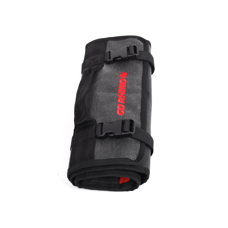 Go Rhino XVenture Gear Tool Roll - Small (4x4in. Closed) 12oz Waxed Canvas - Black-thumbmail-8