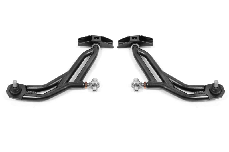 BMR 10-14 Ford Mustang Adj. Lower A-Arms Delrin/Rod End w/ 19mm STD. Ball Joint - Black Hammertone-thumbmail-1