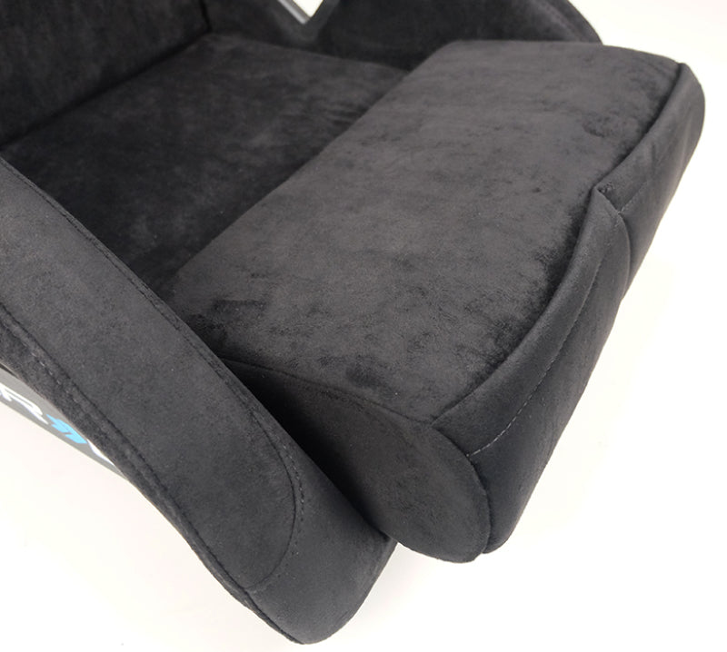 NRG FRP Bucket Seat ULTRA Edition - Large (Black Alcantara/Gold Glitter Back)-thumbmail-7