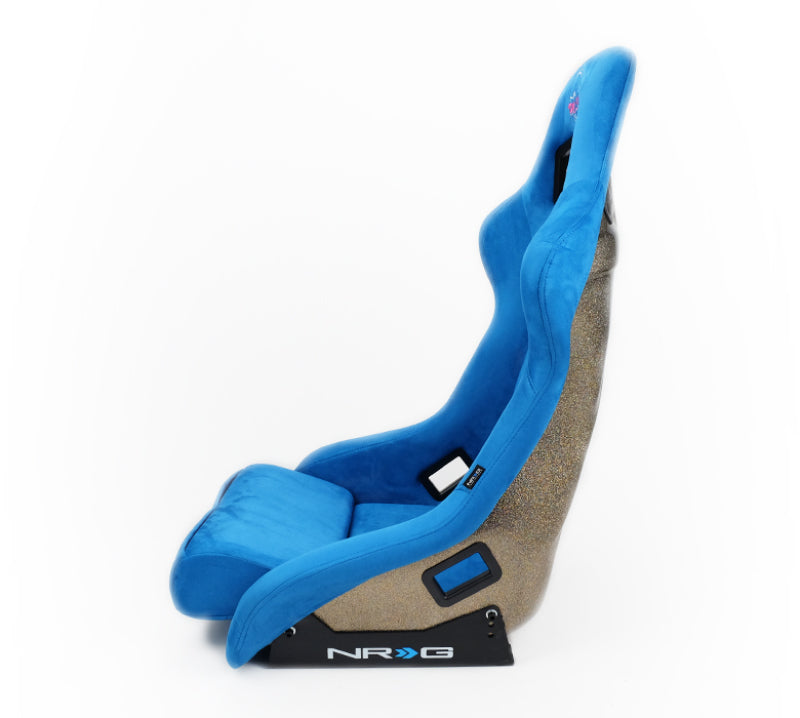 NRG FRP Bucket Seat ULTRA Edition - Large (Blue Alcantara/Gold Glitter Back)-thumbmail-7