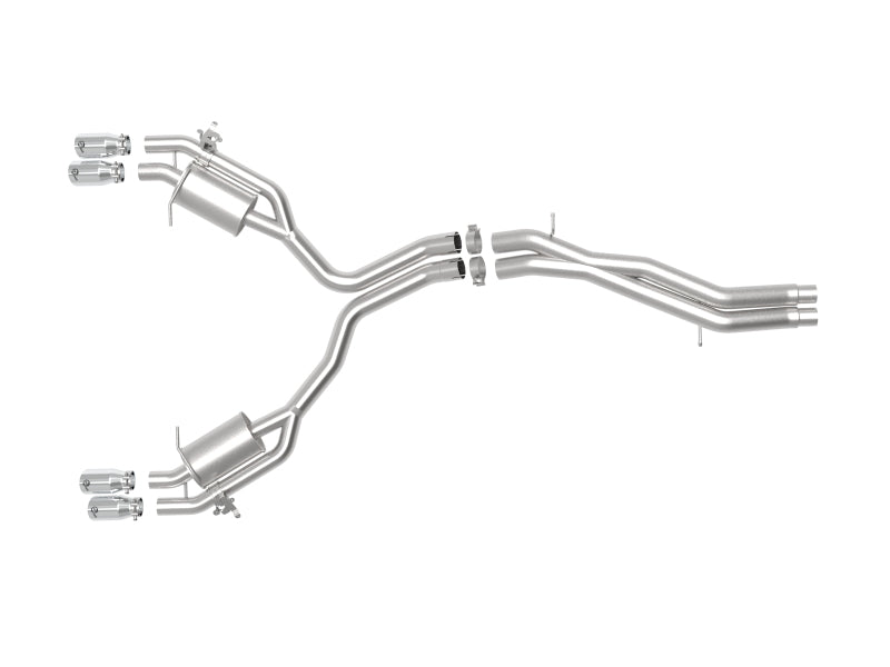 aFe 18-20 Audi RS5 Coupe MACH Force-Xp 3in to 2.5in 304 SS Axle-Back Exhaust System-Quad Polish Tips-thumbmail-7