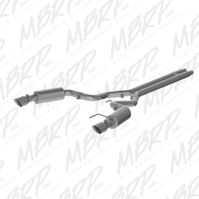 MBRP 15 Ford Mustang GT 5.0 Convertible T409 3in Cat Back Dual Split Rear Exit (Street Version)-thumbmail-2