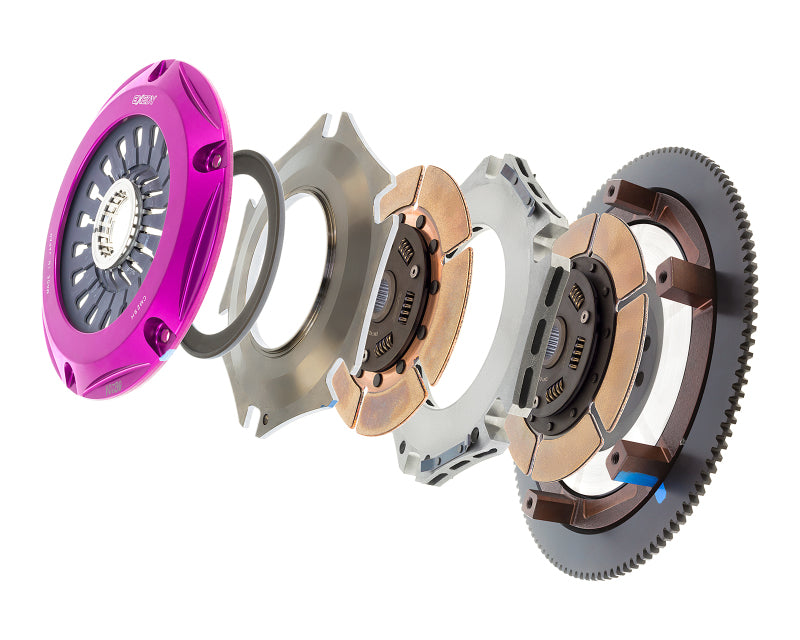 Exedy 2004-2014 Subaru Impreza WRX STI H4 Hyper Twin Cerametallic Clutch Sprung Center Disc Pull-thumbmail-2