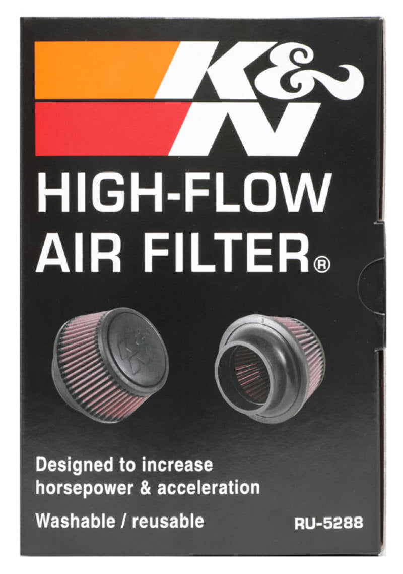 K&N Universal Round Clamp-On Air Filter 3in Flange ID x 6in Base OD x 4.625in Top OD x 3in Height-thumbmail-21