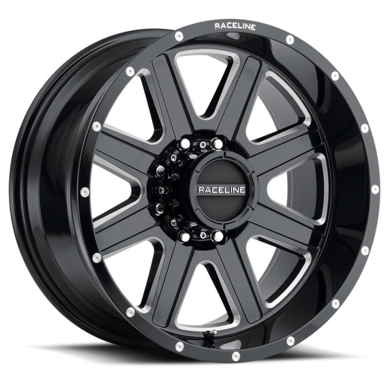 Raceline 940M Hostage 18x9in / 5x150 BP / 12mm Offset / 110.3mm Bore - Black & Milled Wheel-thumbmail-1