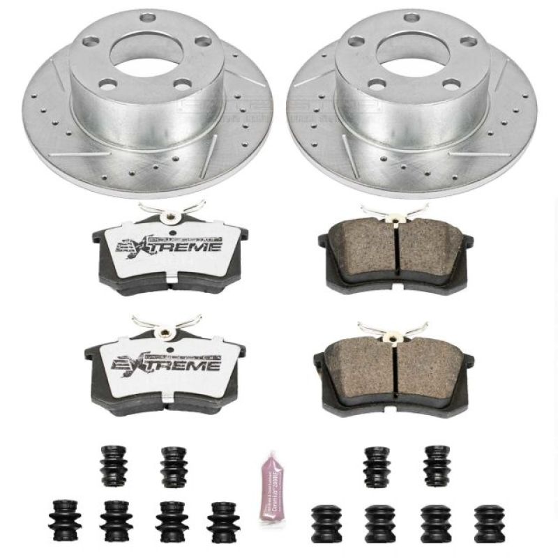 Power Stop 98-04 Audi A6 Rear Z26 Street Warrior Brake Kit-thumbmail-1