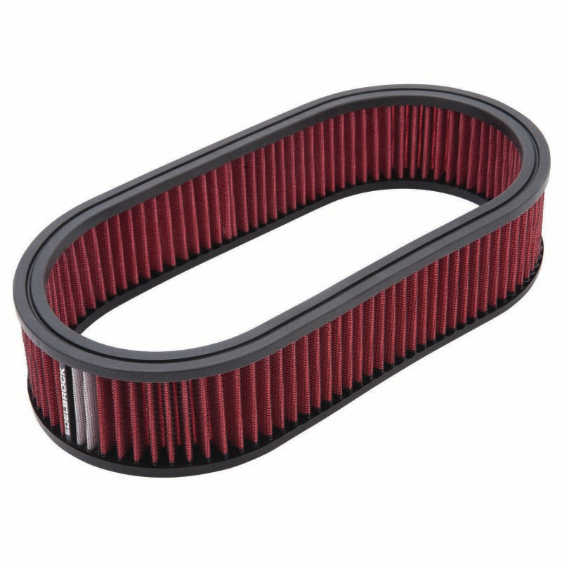 Edelbrock Air Cleaner Element Oval 2 5In Tall Red w/ White Strip-thumbmail-2