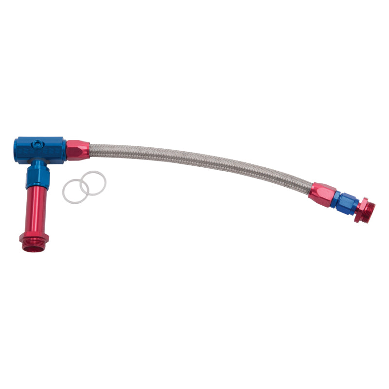 Russell Performance -6 AN to 3/8in Female NPT ProFlex Holley 4150 Dual Inlet Carb Kit (Red/Blue)-thumbmail-3
