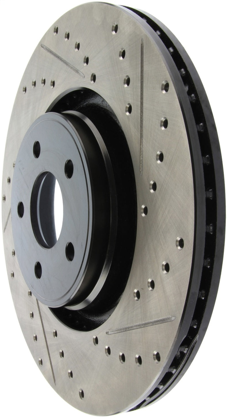 StopTech 14+ Ford Focus ST w/ 335mm Brakes Front Left Slotted & Drilled Rotor-thumbmail-1