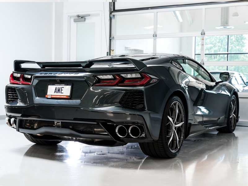 AWE Tuning 2020 Chevrolet Corvette (C8) Touring Edition Exhaust - Quad Chrome Silver Tips-thumbmail-13