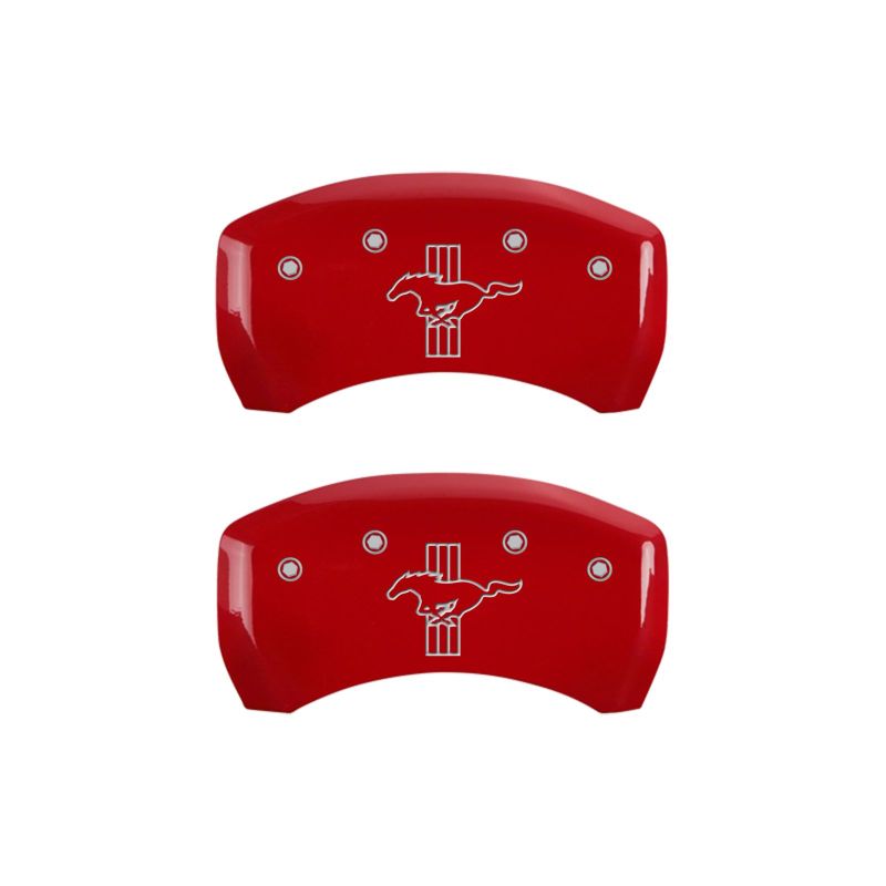 MGP 4 Caliper Covers Engraved Front 2015/Mustang Engraved Rear 2015/Bar & Pony Red finish silver ch-thumbmail-4