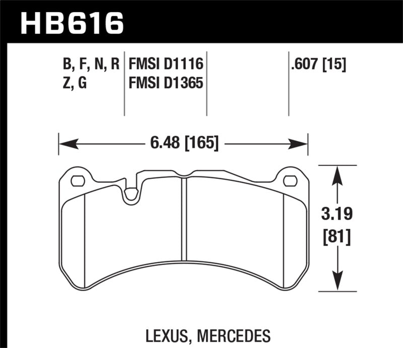 Hawk 08-09 Lexus IS-F Performance Ceramic Street Front Brake Pads-thumbmail-1