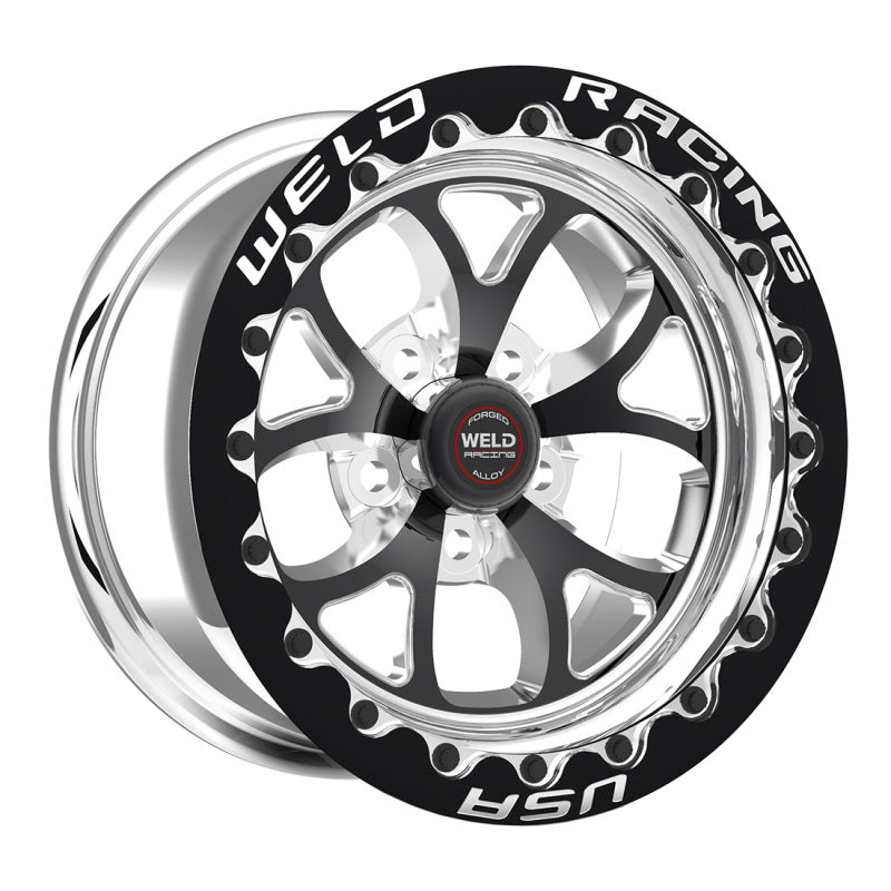 Weld S76 15x12.33 / 5x4.5 BP / 5.5in. BS Black Wheel (Medium Pad) - Black Single Beadlock MT-thumbmail-1
