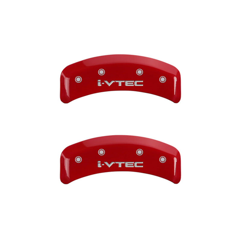 MGP 4 Caliper Covers Engraved Front & Rear i-Vtec Red finish silver ch-thumbmail-4
