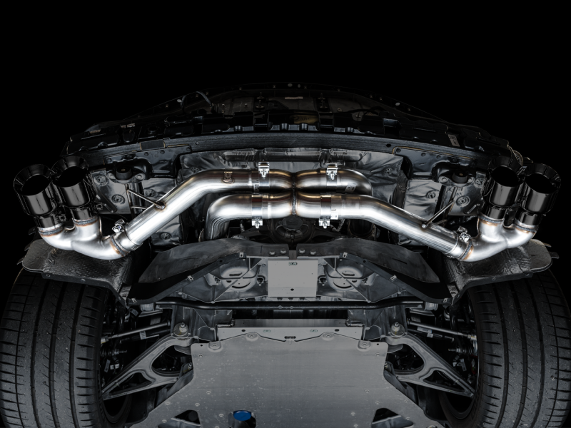 AWE Tuning 2020 Chevrolet Corvette (C8) Track Edition Exhaust - Quad Diamond Black Tips-thumbmail-8