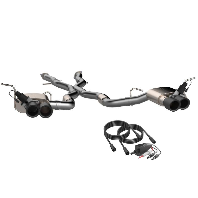 QTP 2018+ Jeep Grand Cherokee Trackhawk 304SS Screamer Cat-Back Exhaust w/4in Black Tips-thumbmail-3