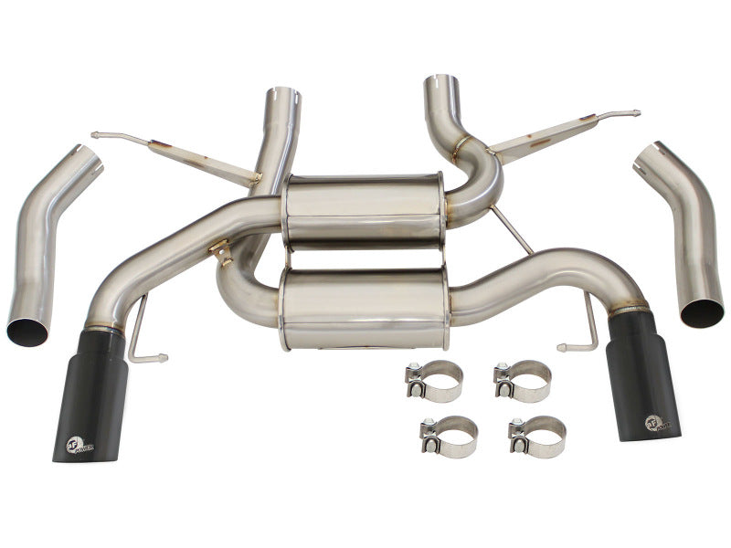 aFe MACHForce XP 2.5in Axle Back Stainless Exhaust w/ Black Tips 07-13 BMW 335i 3.0L L6 (E90/92) N55-thumbmail-7