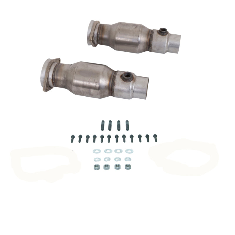 BBK 10-15 Camaro LS3 L99 Long Tube Exhaust Headers With Converters - 1-3/4 Chrome-thumbmail-12
