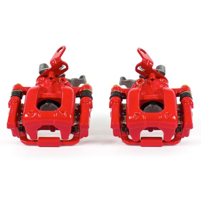 Power Stop 10-12 Audi A3 Rear Red Calipers w/Brackets - Pair-thumbmail-1