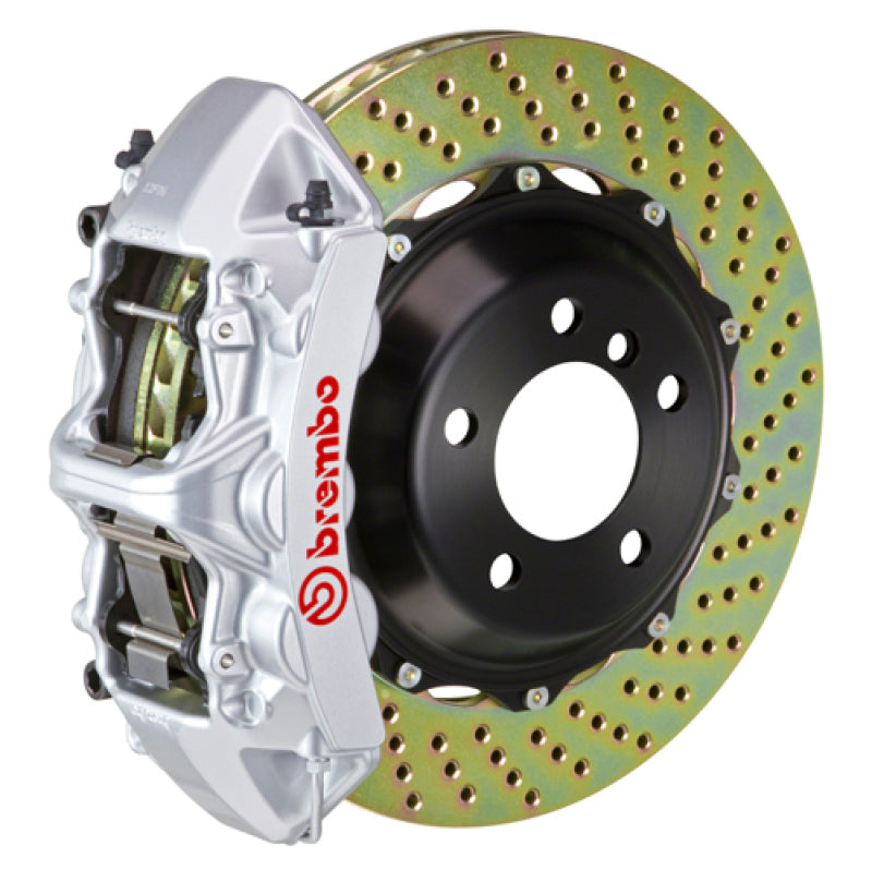 Brembo 95-98 993 C2/C4/C4S/Turbo Front GT BBK 6 Piston Cast 380x32 2pc Rotor Drilled-Silver-thumbmail-1