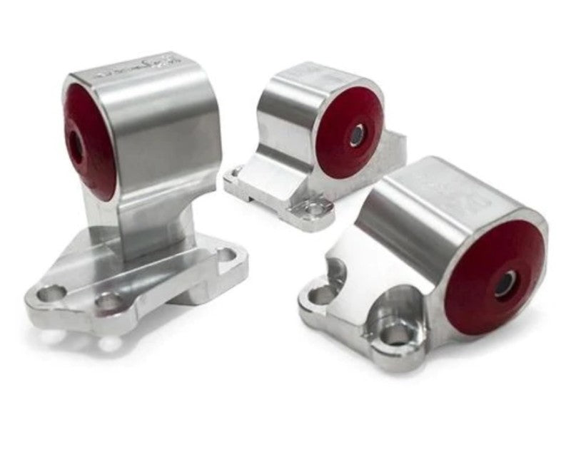 Innovative 92-95 Civic B/D Series Silver Aluminum Mounts 60A Bushings (Auto to Manual Hydro 2 Bolt)-thumbmail-1