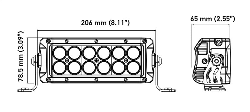 Hella Value Fit Kit 8in Light Bars - 8x Converter - Cube Lights x 2 - Rocker Lights x 4-thumbmail-5