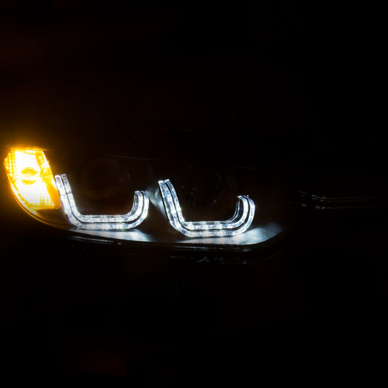 ANZO 2012-2015 BMW 3 Series Projector Headlights w/ U-Bar Black-thumbmail-15