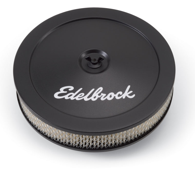 Edelbrock Air Cleaner Pro-Flo Series Round Steel Top Paper Element 10In Dia X 3 5In Black-thumbmail-9