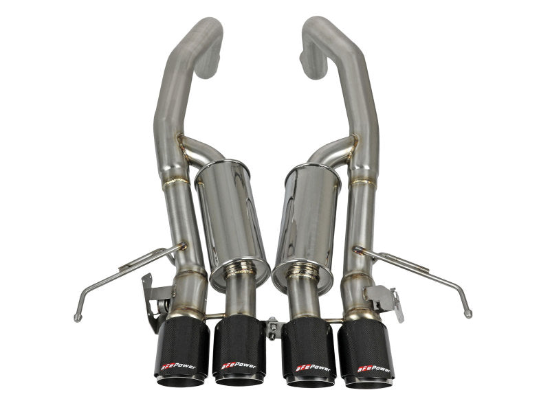 aFe MACHForce XP Axle Back 304SS Exhaust w/ Carbon Fiber Tips 15-19 Chevy Corvette Z06-thumbmail-8