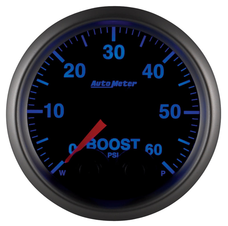 Autometer Elite 52mm 0-60 PSI Boost Peak & Warn w/ Electronic Control Gauge-thumbmail-4
