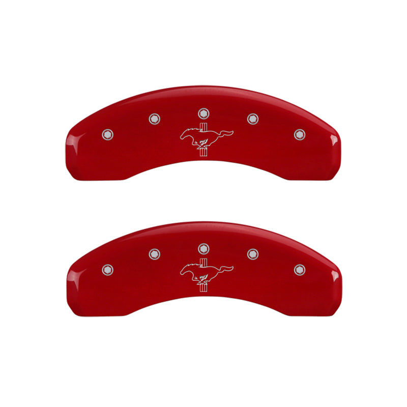 MGP 4 Caliper Covers Engraved Front 2015/Mustang Engraved Rear 2015/Bar & Pony Red finish silver ch-thumbmail-4