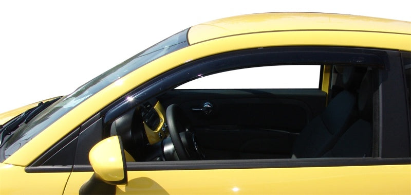 AVS 11-17 Fiat 500 Ventvisor Outside Mount Window Deflectors 2pc - Smoke-thumbmail-7