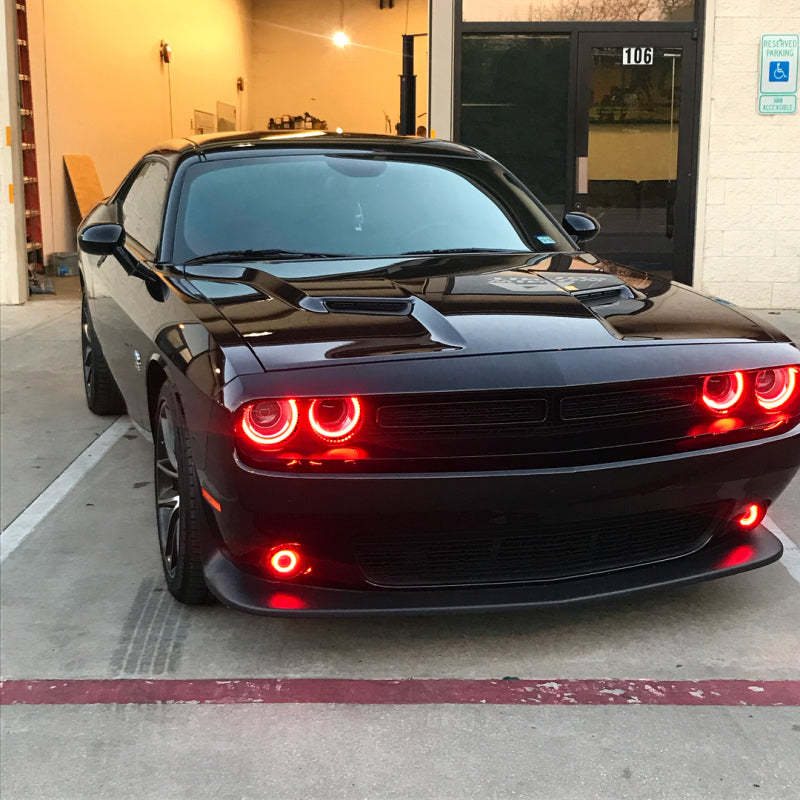 Oracle 15-21 Dodge Challenger Waterproof LED Fog Light Halo Kit - ColorSHIFT-thumbmail-8