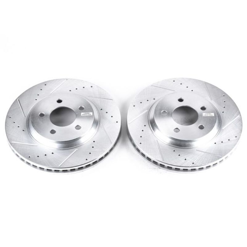 Power Stop 05-14 Ford Mustang Front Evolution Drilled & Slotted Rotors - Pair-thumbmail-1