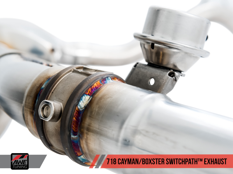 AWE Tuning Porsche 718 Boxster / Cayman SwitchPath Exhaust (PSE Only) - Chrome Silver Tips-thumbmail-5