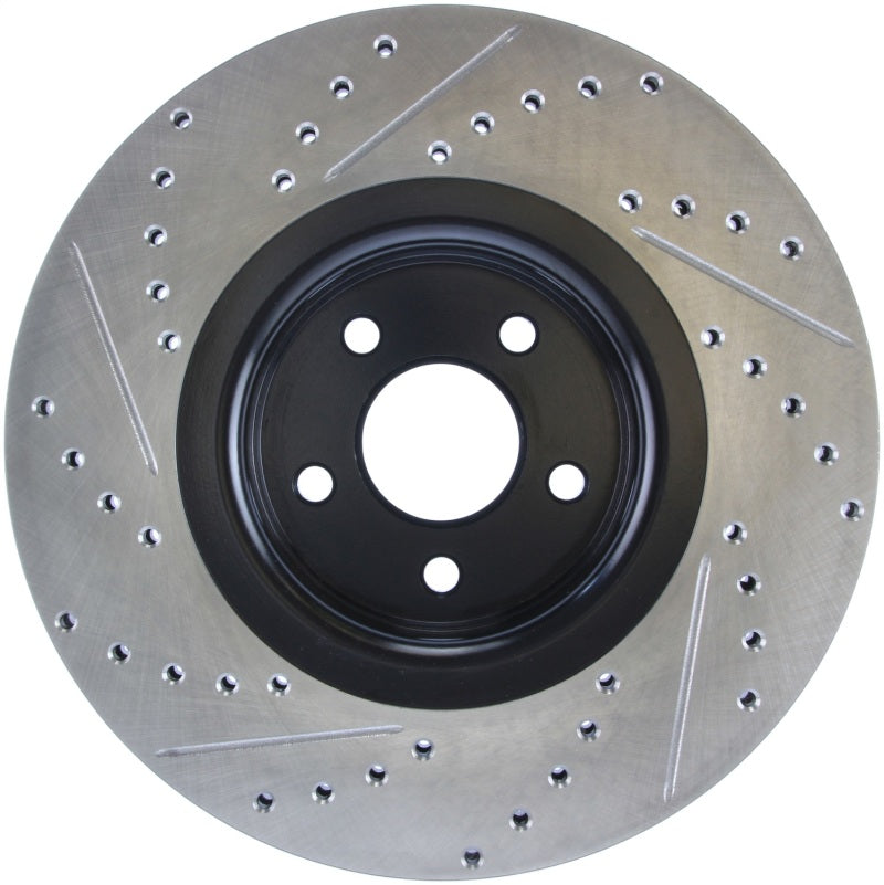 StopTech 14+ Ford Focus ST w/ 335mm Brakes Front Left Slotted & Drilled Rotor-thumbmail-4