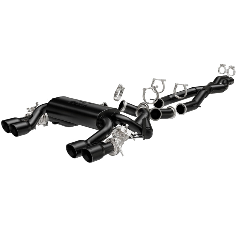 MagnaFlow 15 BMW M3/M4 L6 3.0L SS Cat-Back Perf. Sport Quad Split Rear Exit Exht - 3.5in Black Tips-thumbmail-2