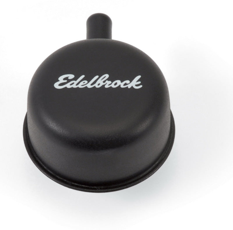 Edelbrock Round Cap w/ Nipple Black-thumbmail-3