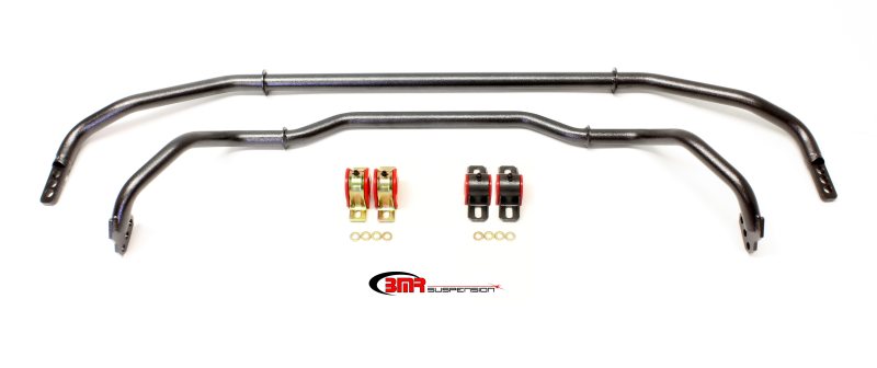 BMR 13-15 Chevrolet Camaro Front & Rear Hollow 29mm Adj. Sway Bar Kit w/ Bushings - Black Hammertone-thumbmail-1