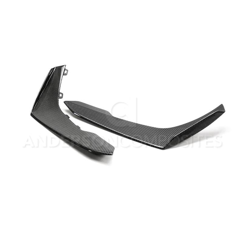 Anderson Composites 17-18 Chevy Camaro ZL1 1LE Type-LE Carbon Fiber Front Bumper Canards-thumbmail-2
