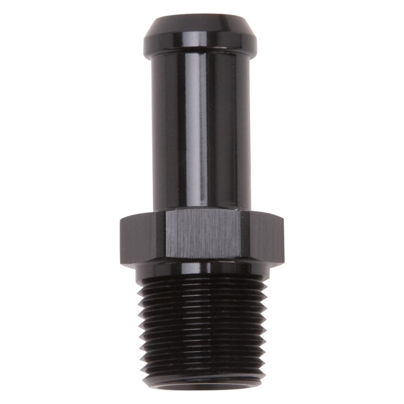 Edelbrock Hose End Straight 3/8In NPT to 1/2In Barb Black Anodize-thumbmail-2